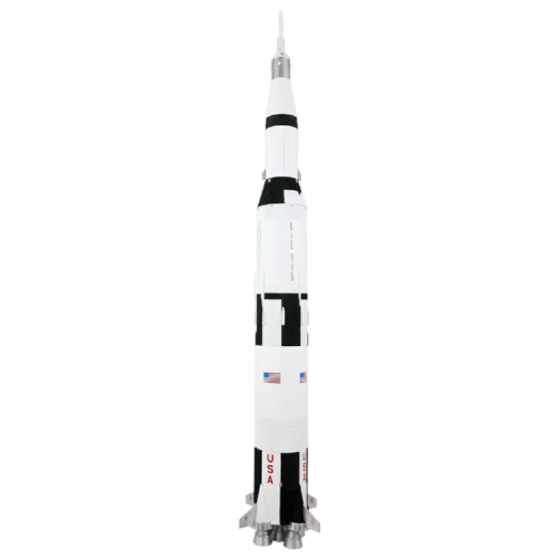 An image of the NASA Saturn V Rocket on a blank page.